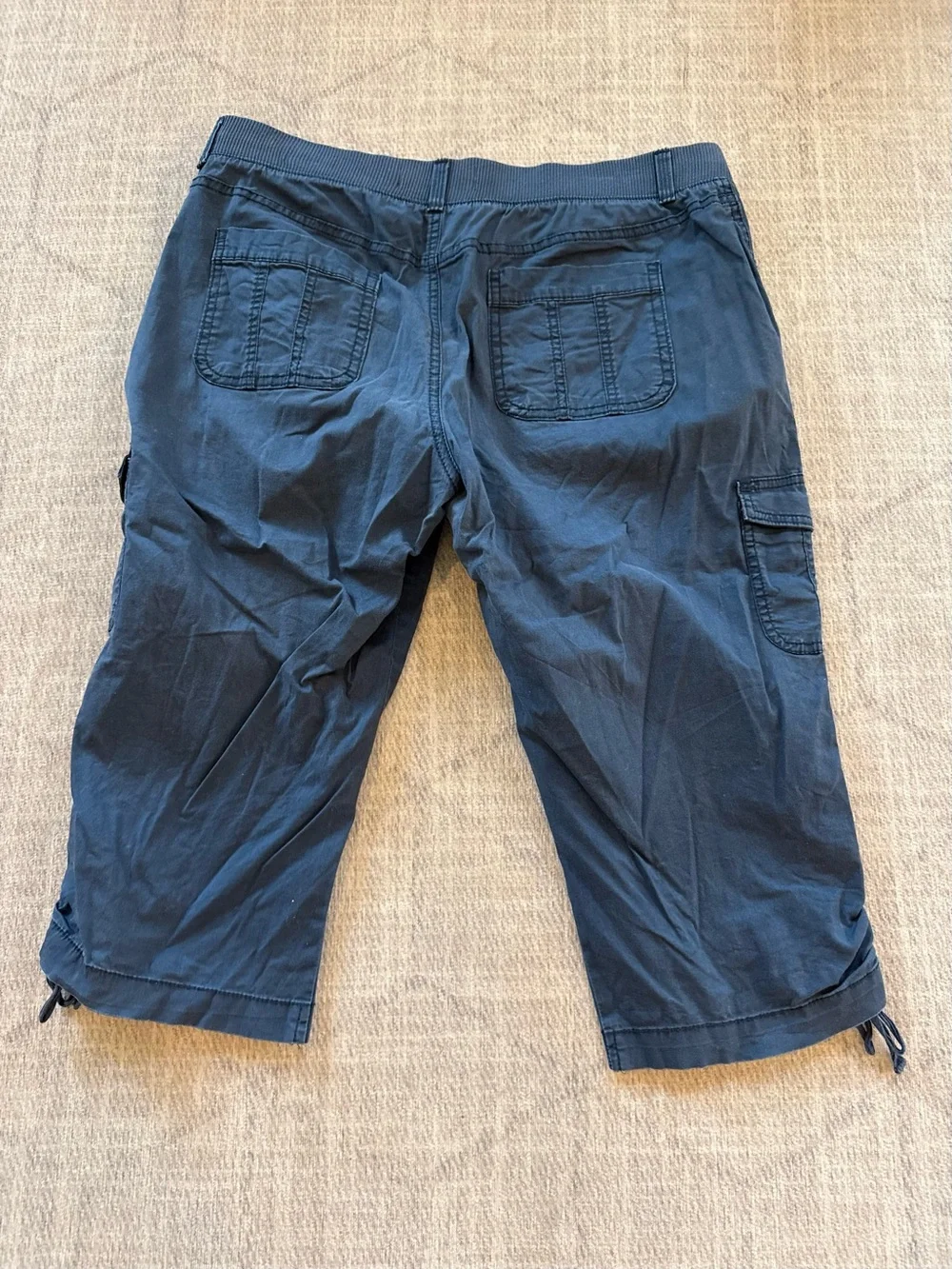 Sonoma Goods for Life Cargo Capri Pants Navy Blue Size 14 Utility